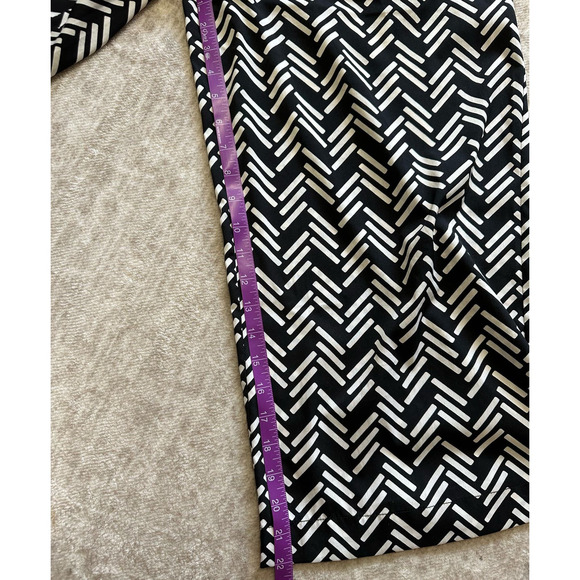 Zara Black and White Satin Wide Leg Crop Pants Size M - Picture 6 of 6